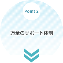 point2 万全のサポート体制